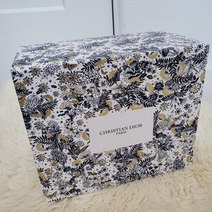 New DIOR metallic floral gift box hard box organizer storage home deco